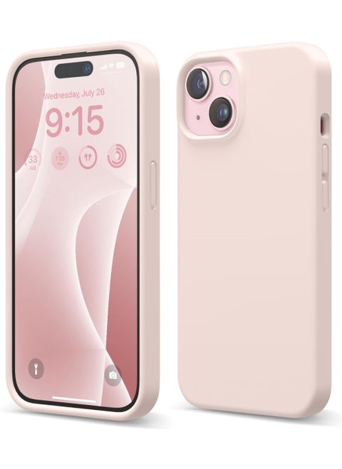 Compatible with iPhone 15 Case Liquid Silicone Case Full Body Protective Cover Shockproof Slim Phone Case Anti-Scratch Soft Microfiber Lining 6.1 inch