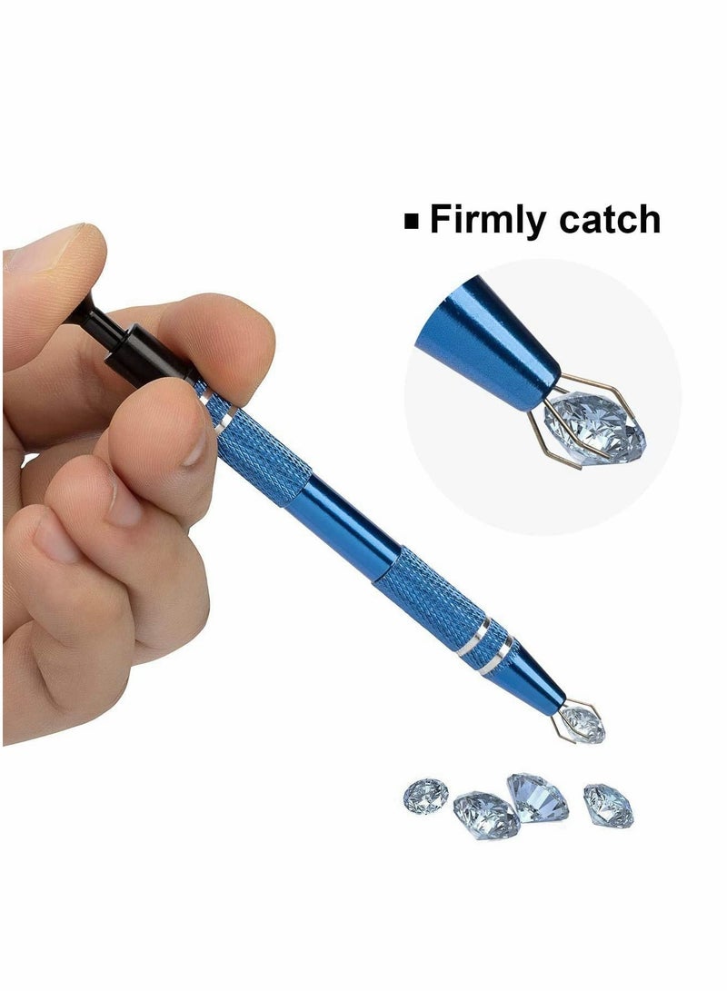 3 Pieces Stainless Steel 4-Claw Pick up Tool for Small Parts Pickup Metal Grabber IC Chips Metal Grabber Claw Pickup Holder Electronic Component Jewel Diamond Gem Tweezers - Image 2
