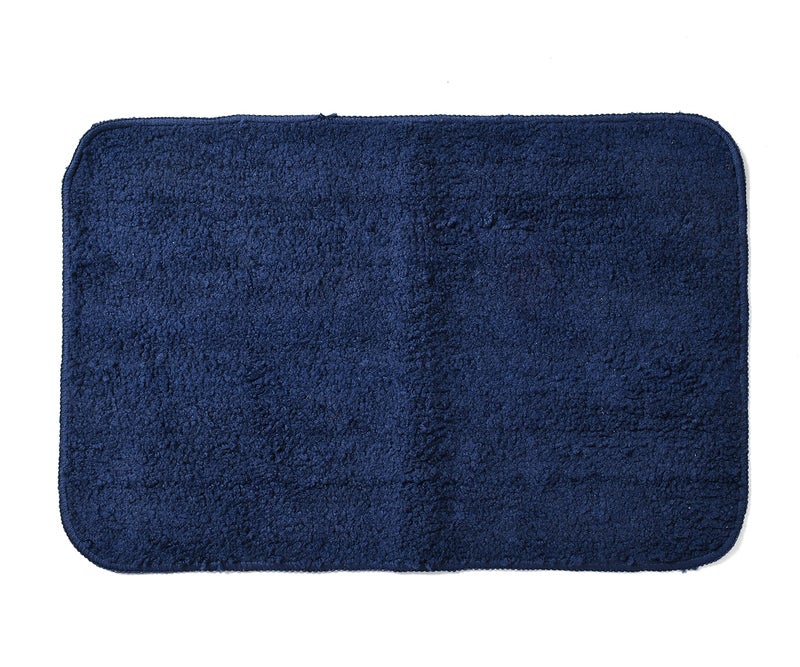 TIB® Soft Microfiber Anti-Skid Bath Mat (Pack of 2, 40X60cm)-Navy Blue - Image 4
