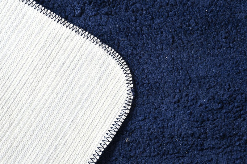 TIB® Soft Microfiber Anti-Skid Bath Mat (Pack of 2, 40X60cm)-Navy Blue - Image 3