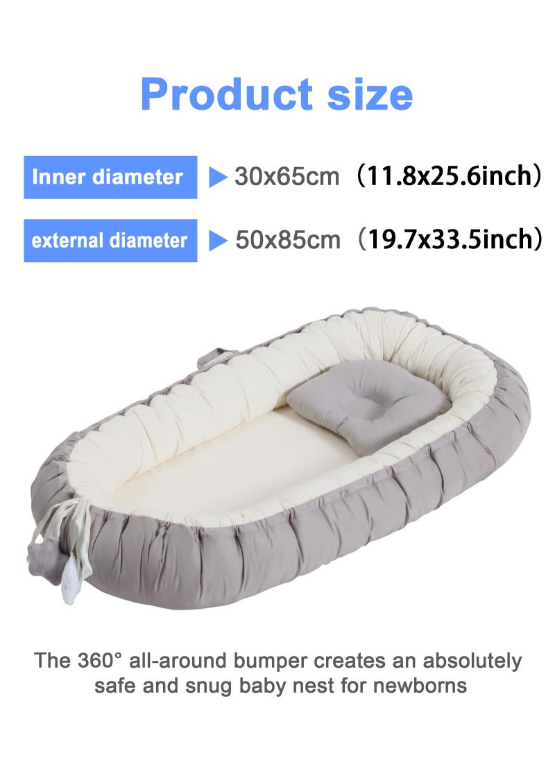 URbazaar Baby Recliner for Newborns - Portable Crib Bed for Co-Sleeping - Comfortable Recliner Cushion and Snuggle Nest with Pillow - Baby Boys & Girls (0-12 months)  - Image 2
