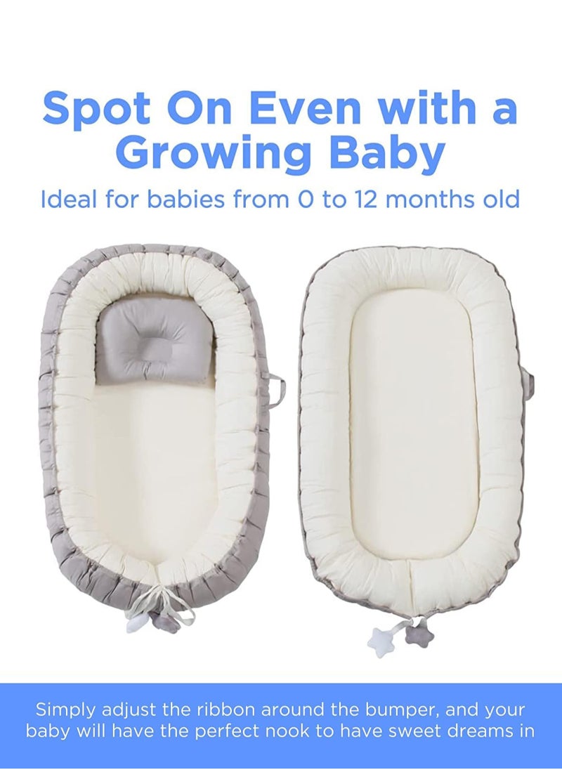 URbazaar Baby Recliner for Newborns - Portable Crib Bed for Co-Sleeping - Comfortable Recliner Cushion and Snuggle Nest with Pillow - Baby Boys & Girls (0-12 months)  - Image 5