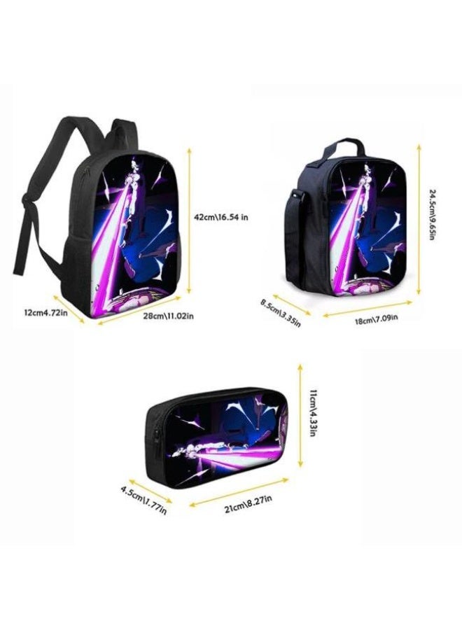 عام حقيبة الظهر المطبوعة الشائعة - مجموعة حقيبة الظهر المكونة من ثلاث قطع (يمكن استخدامها للطلاب والأطفال والأصدقاء للنزهات وتسلق الجبال وما إلى ذلك) - 27 - Image 4