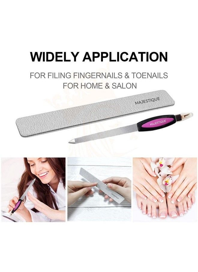 MAJESTIQUE Nail Filler And Nails Cutter 3Pcs Double Sided Filer Nail Set Nail Shaper Big Size Nail Cutter For Men And Women Perfect Manicure Tool Kit 4Pcs For Shiny Nail  - Image 4