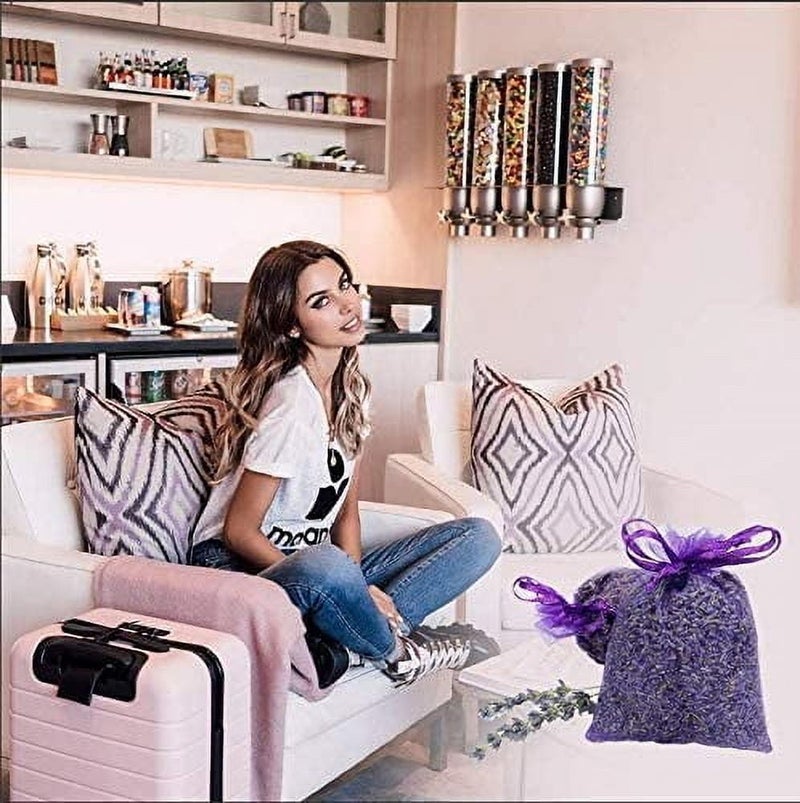 Natural Dried Lavender Sachet 18 Bags Household Bedroom Underwear Cabinet Fragrance Deodorant Purple - Image 2
