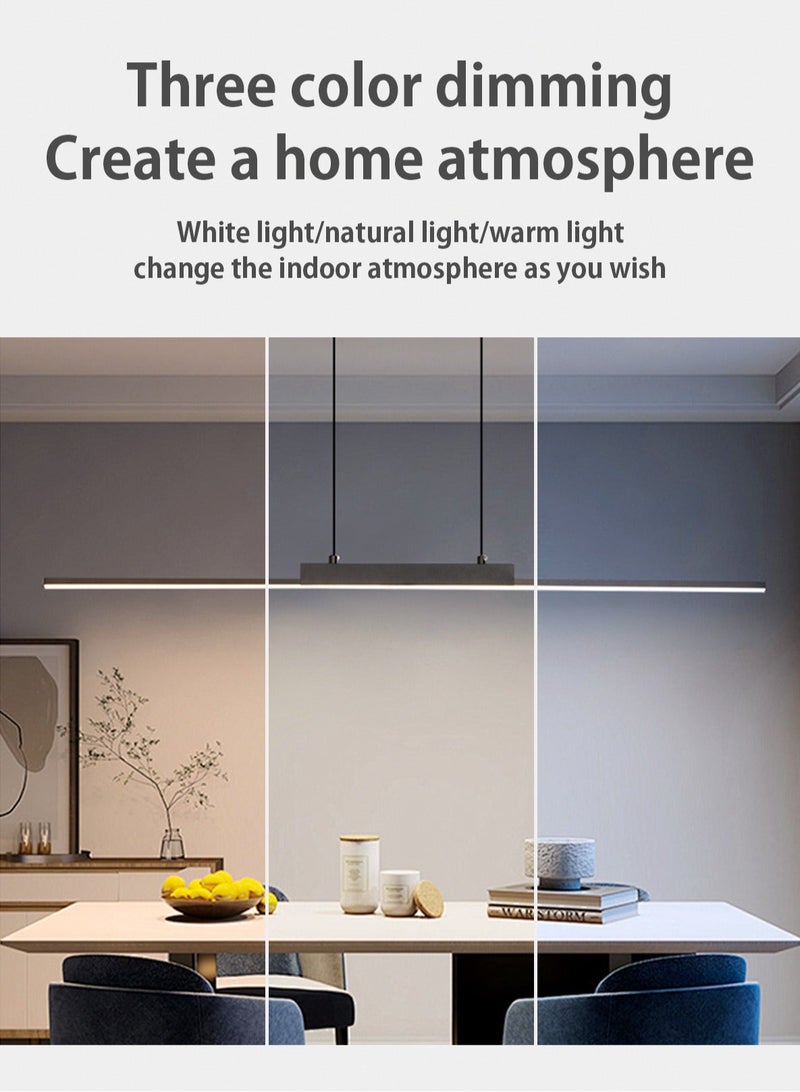 LOOPITYS 100CM - Three color temperature - Modern luxury - Restaurant pendant light, bedroom pendant light, 150cm height adjustable,chandelier - Image 3