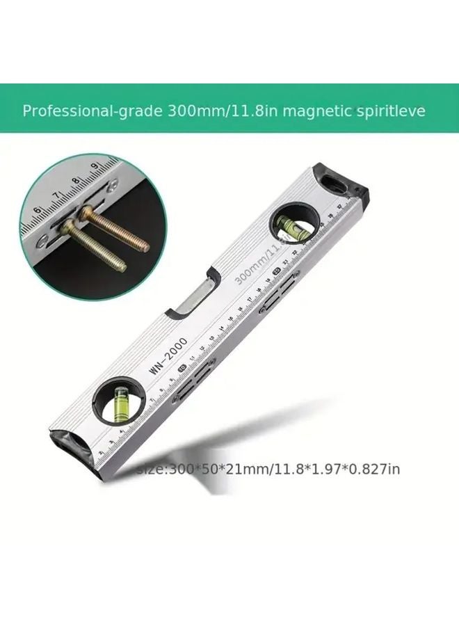 أداة مستوى مغناطيسية من سبائك الألومنيوم باللون الأصفر مقاس 600 ملم لأعمال DIY والمهام القياسية - Image 5