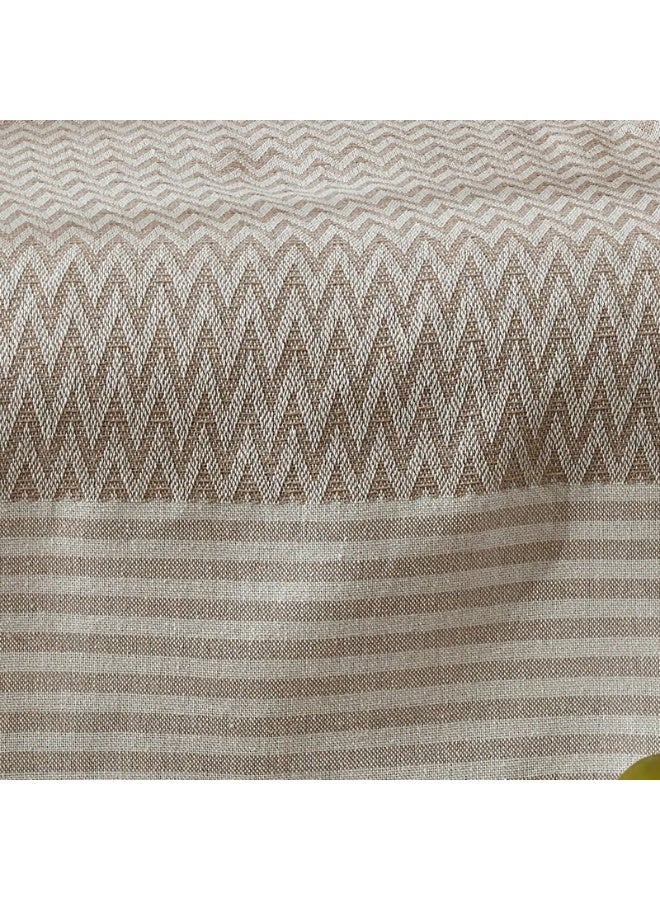 Vagonik غطاء مقعد من الكتان الطبيعي بتصميم متعرج | غطاء أريكة وغطاء سرير أريكة - Image 3