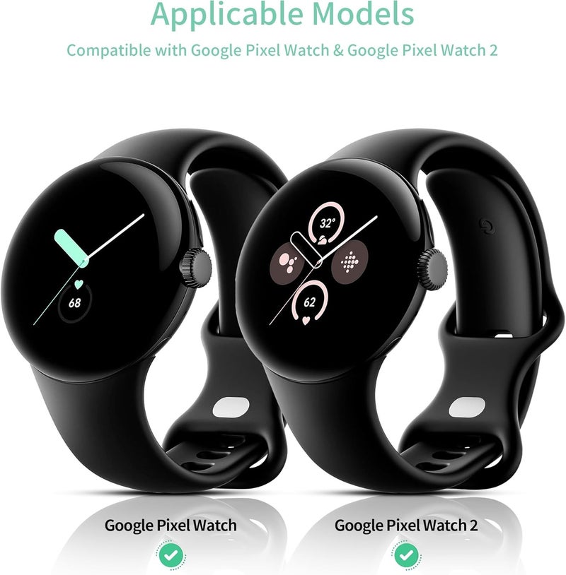 سومان Suoman 3-Pack for Google Pixel Watch 3/2/1 41mm Waterproof Case, High Definition Clear Screen Protector, All-Around Soft TPU Bumper Protective Cover -Clear+Clear+Clear - Image 3