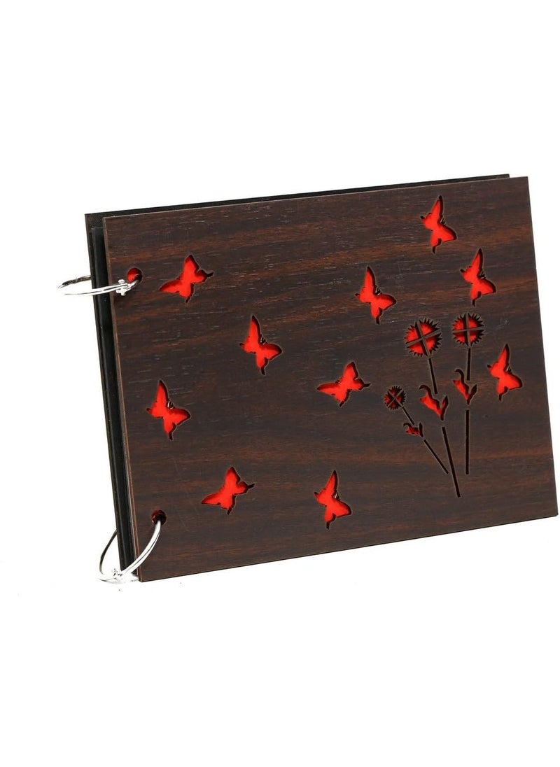 Generic SHREE SHYAM ENTERPRISES Handcrafted Wooden Photo Album with Vintage Charm Perfect for Cherished Memories Weddings and Special Occasions 111  - Image 1