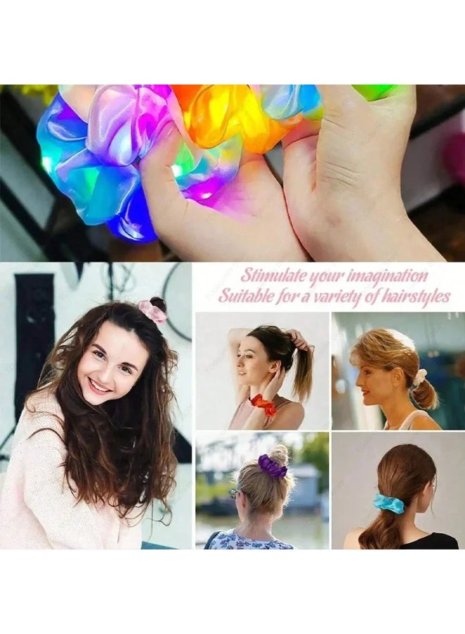 20 قطعة ربطات شعر مضيئة LED، مطاطية متوهجة للنساء والفتيات مستلزمات الحفلات - Image 5