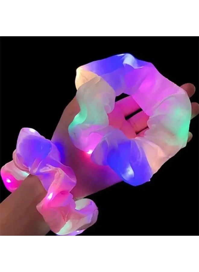 20 قطعة ربطات شعر مضيئة LED، مطاطية متوهجة للنساء والفتيات مستلزمات الحفلات - Image 1
