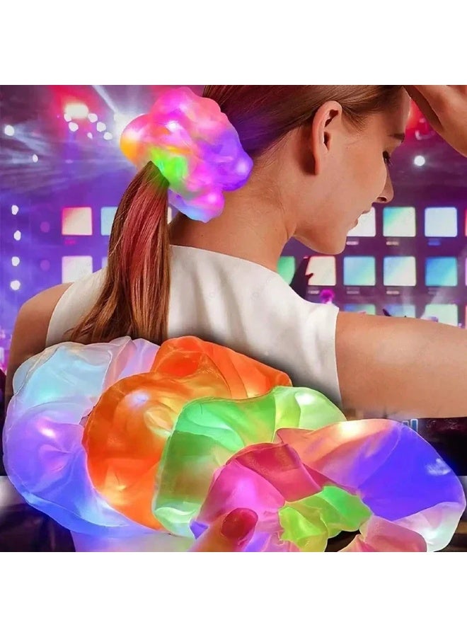 20 قطعة ربطات شعر مضيئة LED، مطاطية متوهجة للنساء والفتيات مستلزمات الحفلات - Image 3