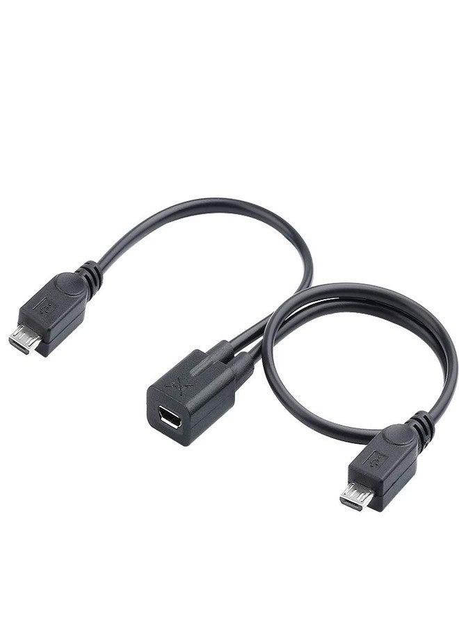 ELECTOP Micro USB Female to 2 Micro USB Male Splitter Cable - Image 1