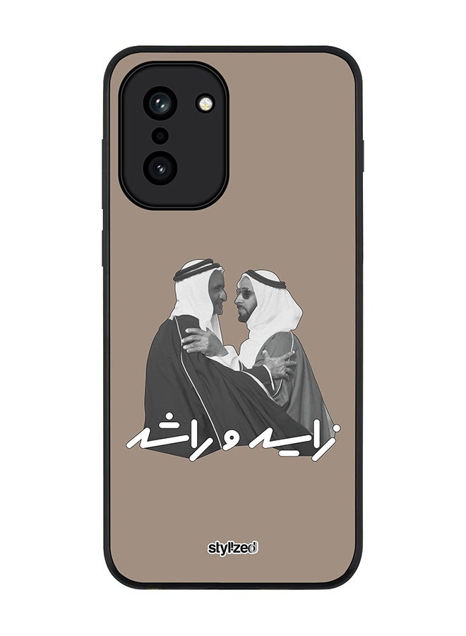 For OnePlus 15R Case,Slim fit Camera Protection, Shockproof Thin Phone cover  - Sheikh Zayed And Sheikh Rashid Warm Grey