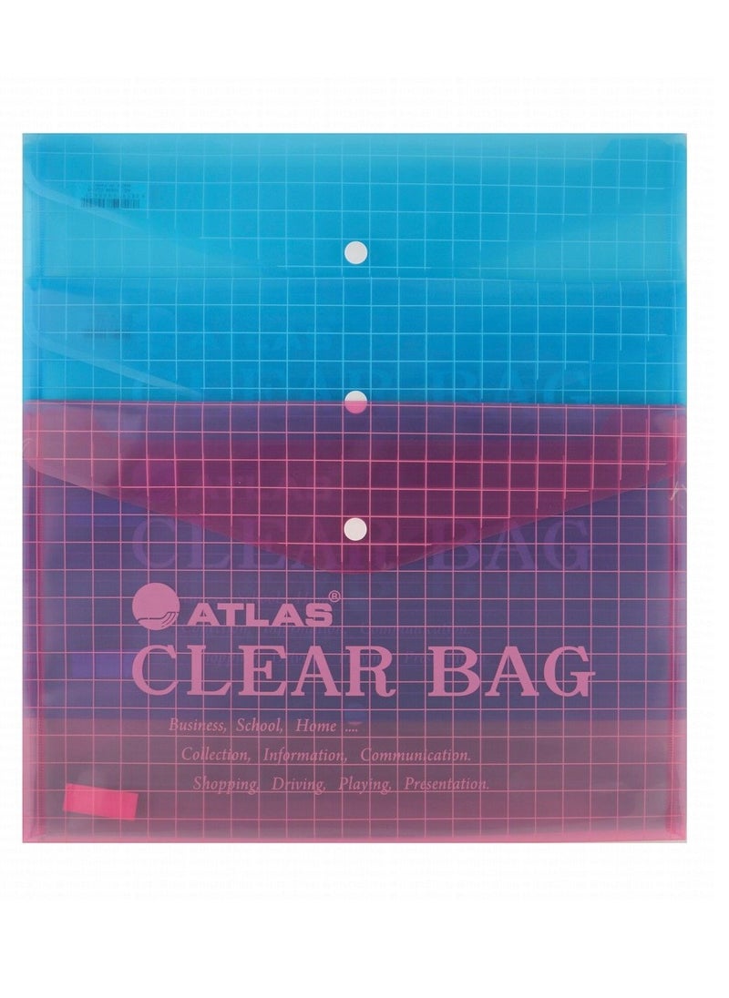 ATLAS حقيبة شفافة مكونة من 6 قطع بألوان متنوعة  - Image 2
