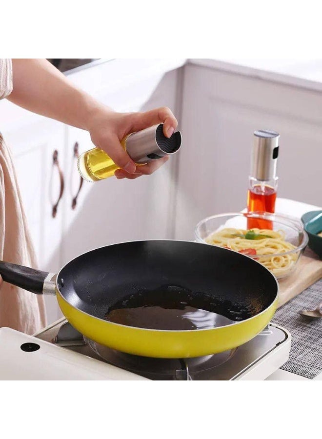 100ml Oil Sprayer Bottle for Cooking – Stainless Steel Olive Oil Mister – Gold or Silver - Image 2