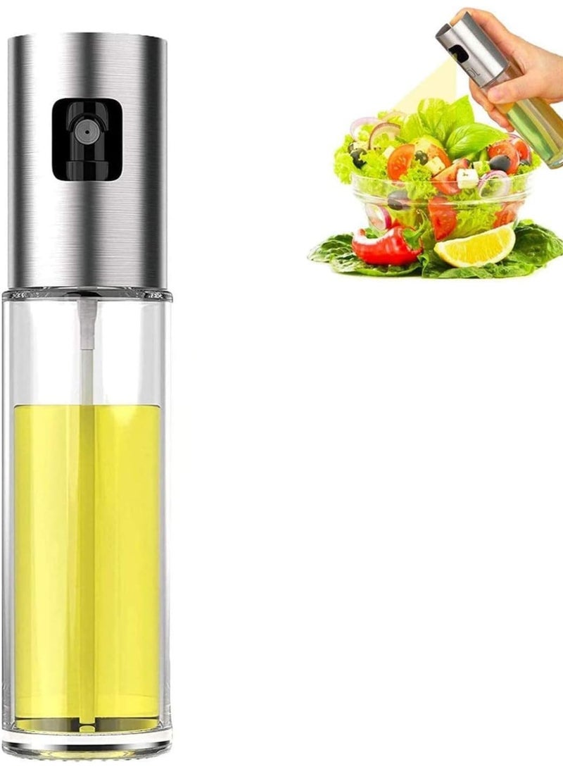 100ml Oil Sprayer Bottle for Cooking – Stainless Steel Olive Oil Mister – Gold or Silver - Image 1