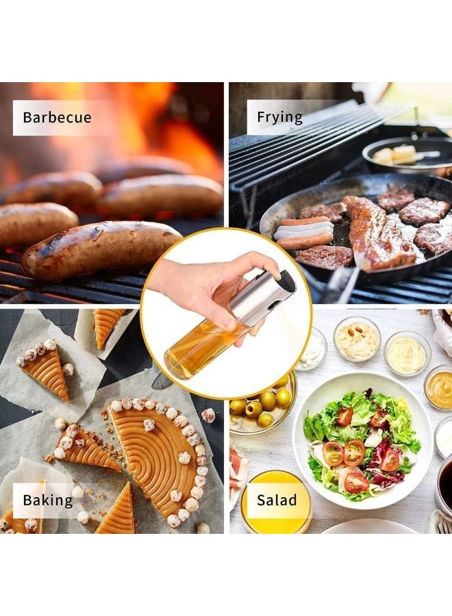 100ml Oil Sprayer Bottle for Cooking – Stainless Steel Olive Oil Mister – Gold or Silver - Image 3