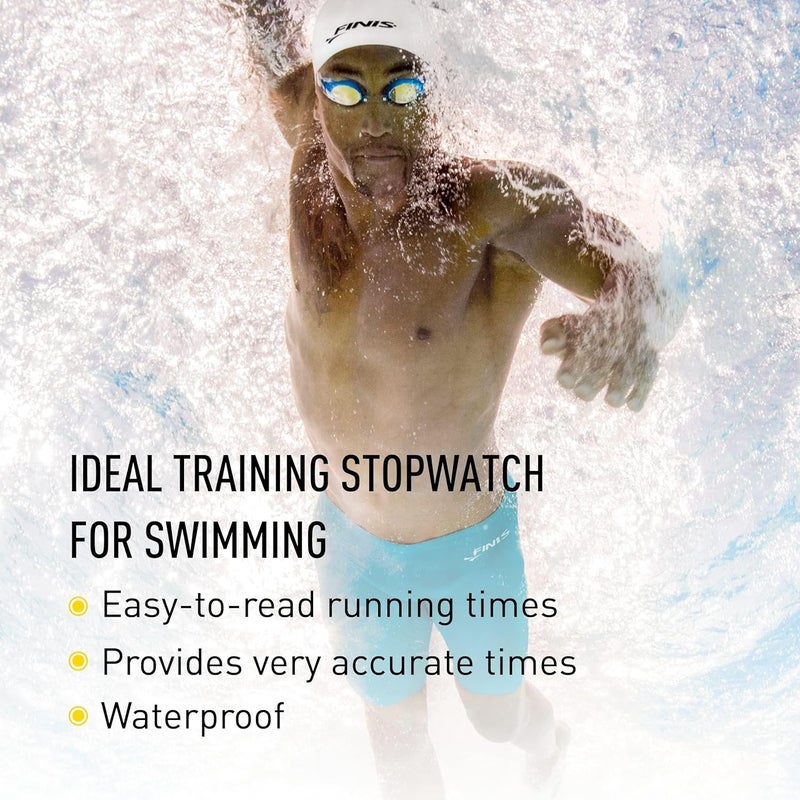 FINIS Waterproof Stopwatch for Swim Training with 300 Split Memory and Stroke Rate Mode - Easy-Read Display - Black - Image 3