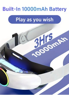LEOKOR Head Strap with Battery for Meta Quest 3s,10000mAh Battery with RGB Light,Extend 6-8Hours Playtime,Adjustable Elite Strap for VR Oculus Quest 3 Enhanced Comfort Support & Balance in VR  - Image 3