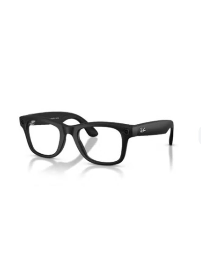 ميتا RAY-BAN Wayfarer (Gen 2) Matte Black Frame Clear Lens Standard High Bridge Matte Black Clear Standard Size S53 Matte Black Clear - Image 1