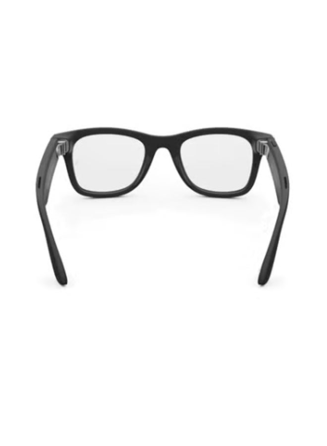ميتا RAY-BAN Wayfarer (Gen 2) Matte Black Frame Clear Lens Standard High Bridge Matte Black Clear Standard Size S53 Matte Black Clear - Image 4