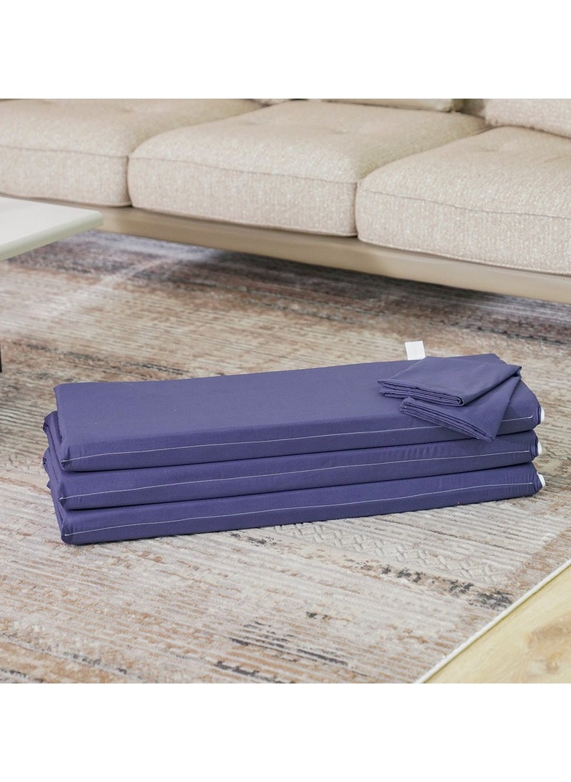 DANUBE HOME Flexible Single Foam Six Fold Travel Mattress With Pillowcase Guest And Travel Camp Foam Mattress Hand Carry Mattress Single Mattress For Baby 3 Cm  - Image 2