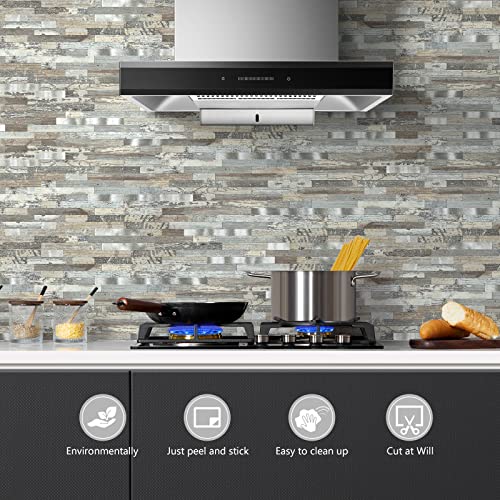 Midcard 10 Pieces Peel and Stick Backsplash PVC Wall Tile,for Kitchen Backsplash,Bathroom,Fireplace,Laundry - Image 4