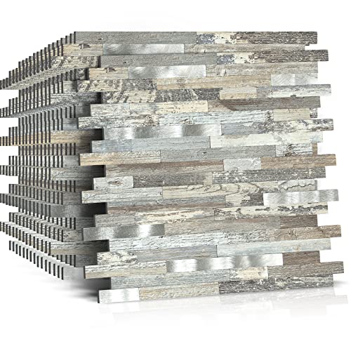 Midcard 10 Pieces Peel and Stick Backsplash PVC Wall Tile,for Kitchen Backsplash,Bathroom,Fireplace,Laundry - Image 1