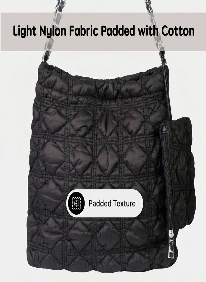 Eiyye Tote Bag for Women with Pouch Lightweight Shoulder Bag Soft Cloud Quilted Handbag for Daily Use Travel & Work - Image 5