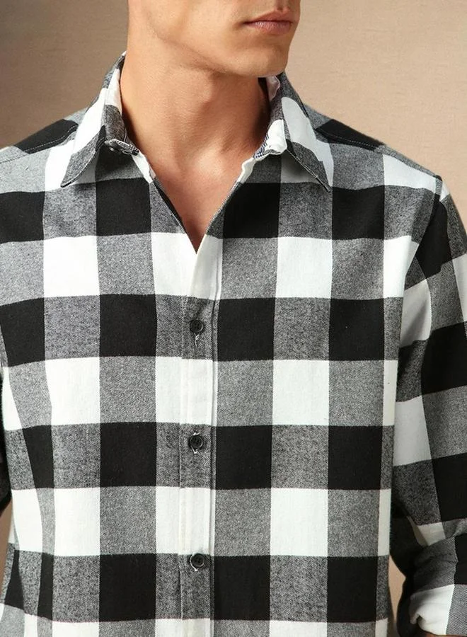 Dennis Lingo Dennis Lingo Checked Long Sleeves Flannel Casual Shirt