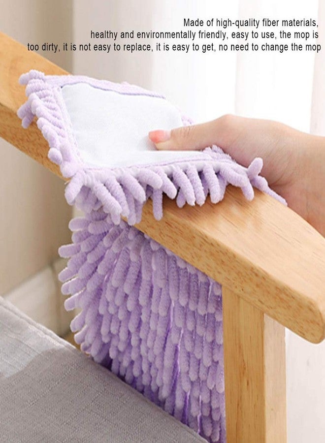 Jerliflyer Mops for Floor Cleaning,Wet Dry Cleaning Mop with Extra Chenille Lined Dust Premium Microfiber Washable Replacement Heads Hardwoods Commercial Spaces(Purple) - Image 5