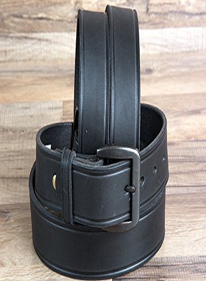 3D 1 1/2" Black Men's Western Basic Belt (38) - Image 4