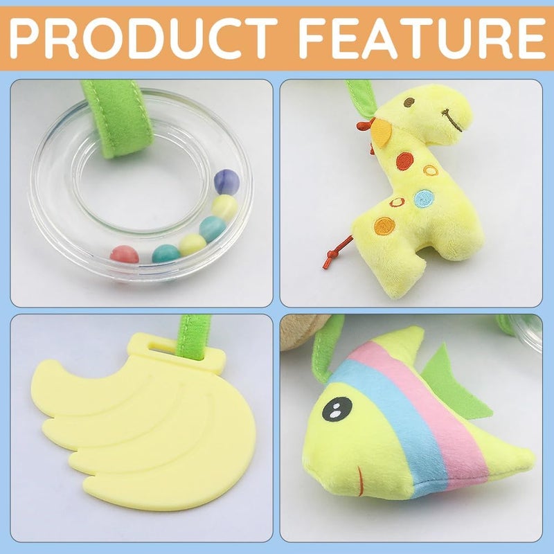 Caterbee Baby Car Seat Toy, Spiral Activity Hanging Pram Toys (Farm) - Image 5