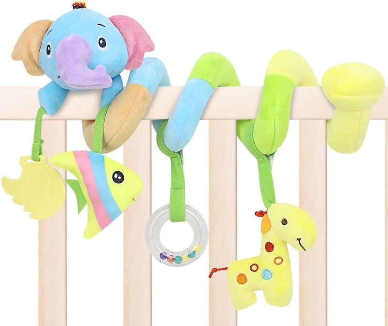 Caterbee Baby Car Seat Toy, Spiral Activity Hanging Pram Toys (Farm) - Image 4