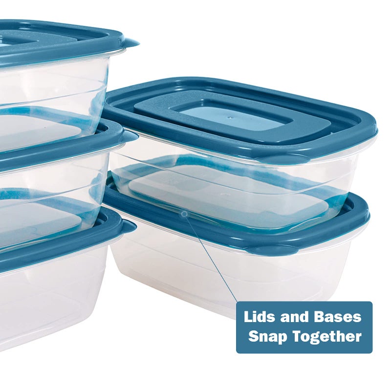 PEDECO 5PCS Small Food Storage Containers,Freezer Microwave safe,Food Container Sets,BPA Free Plastic Meal Prep Containers & Kitchen Set,Lunch Containers,use for School,Work and Travel,0.53 Quarts Per Box - Image 5