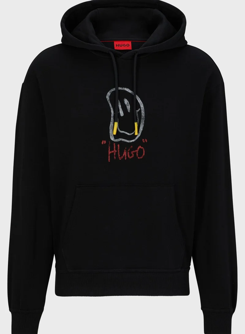 HUGO Logo Long Sleeves Hoodie