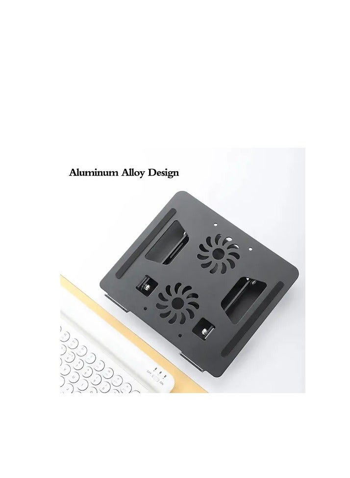 Terabyte Laptop Stand, Adjustable Cooling Pad, 360 Degree Rotation, Aluminum Cooler Stand for Desk, Multi-Angle Compatible with MacBook Air Pro, All Notebooks 10-15.6" - Image 2