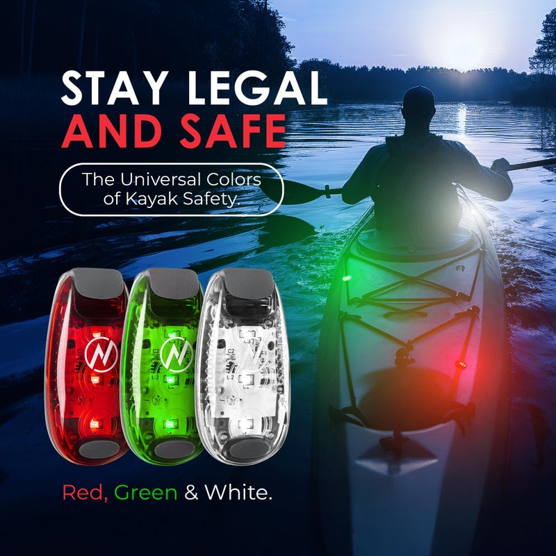 Apace Vision KayaLuma LED Kayak Lights (3 Pack) | Clip On IPX5 Waterproof Marine Navigation Lights for Night Kayaking, Canoeing, Boating, Fishing | High Visibility Kayak Accessories - Image 2