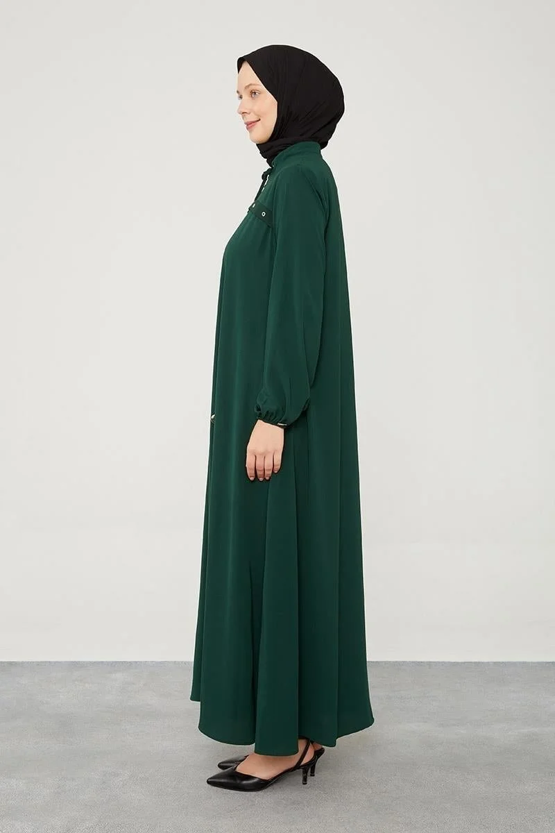 Levidor  Emerald Bird Eye Detail Abaya for Women | Best Price UAE