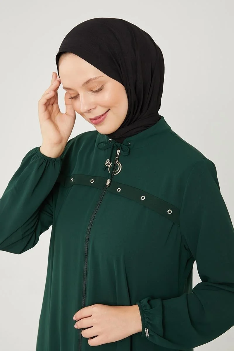Levidor  Emerald Bird Eye Detail Abaya for Women | Best Price UAE