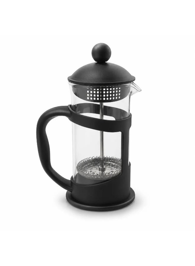 French Press Coffee Maker 350ml, Glass Coffee & Tea Press with Fine Mesh Filter, Easy-Pour Spout and Ergonomic Handle, Manual Cafetiere for Coffee, Tea and Herbal Infusions, Black - Image 1