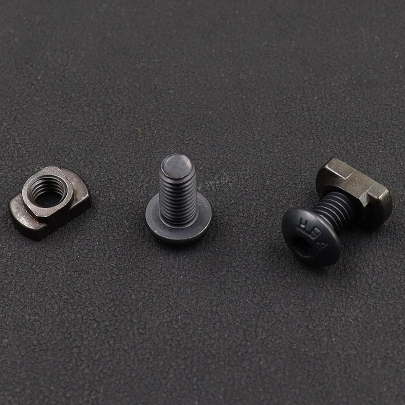 Jmtac 24 Sets M5 Mlok T-Nuts & Screws Replacement Sets Steel, for Mlok System Accessory Installation, with Allen Key (M5-Button-Head Cap) - Image 4
