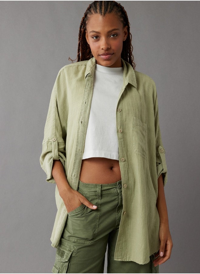 American Eagle - AE Go Big Oversized Shirt - Image 1