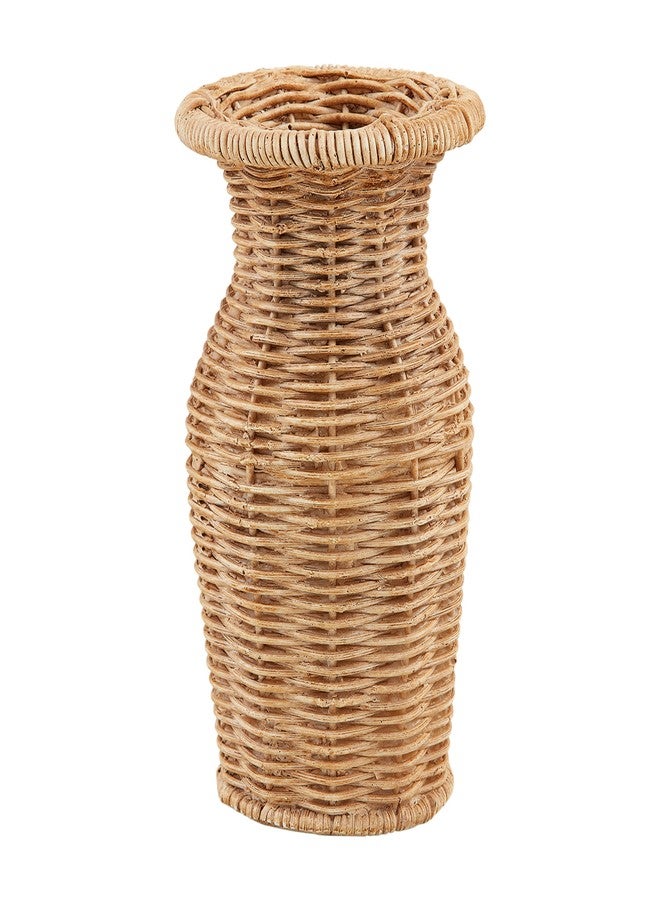 Mud Pie Skinny Resin Basket Weave Vase; 6 1/2" x 3 3/4" Dia