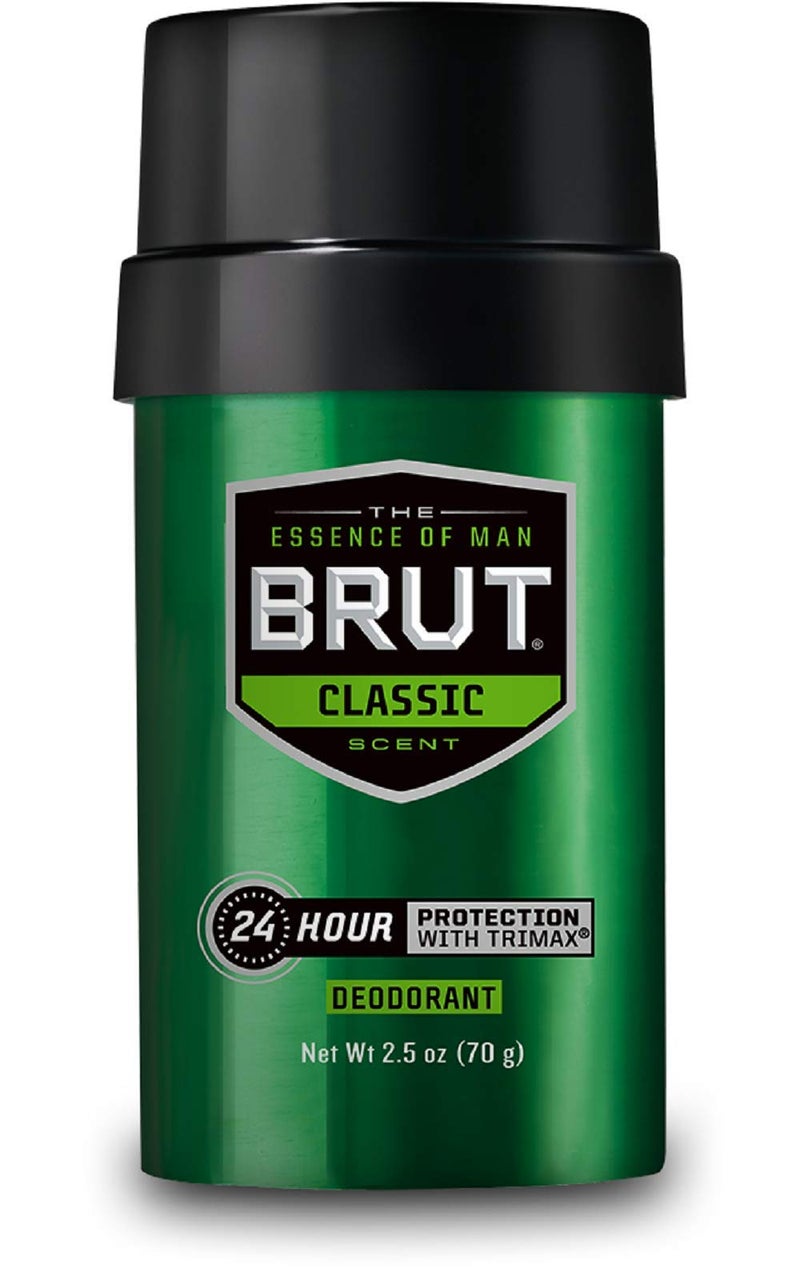 Brut Classic Round Deodorant Stick, 2.5 Ounces (2 Pack)
