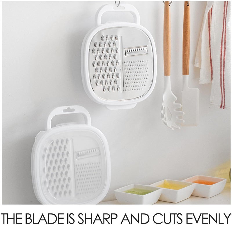Multifunctional Stainless Steel Cheese Grater And Vegetable Slicer With Precision Blades For Kitchen Use Manual Potato Carrot Cutter Home Cooking Food Preparation - Image 4