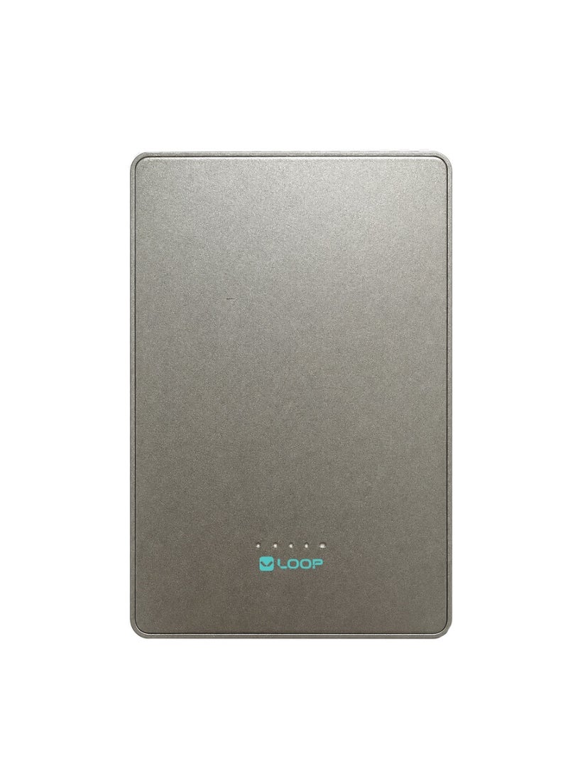 LOOP 5000mAh Semi-Solid 3-in-1 Qi2 Magnetic Power Bank, 15W Wireless Charging, 20W USB-C PD, 5.5mm Ultra-Slim, 98g - Image 1