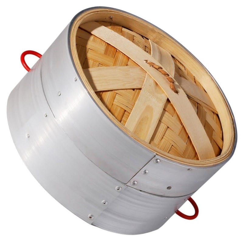20cm Stainless Steel Steamer Basket With Cover For Dim Sum Bao Buns Vegetables Home Commercial Use - Image 2